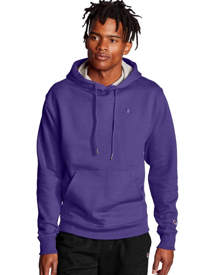 Champion Powerblend Fleece C Logo - Miesten Violetit Huppari - Suomi 8709251-JX